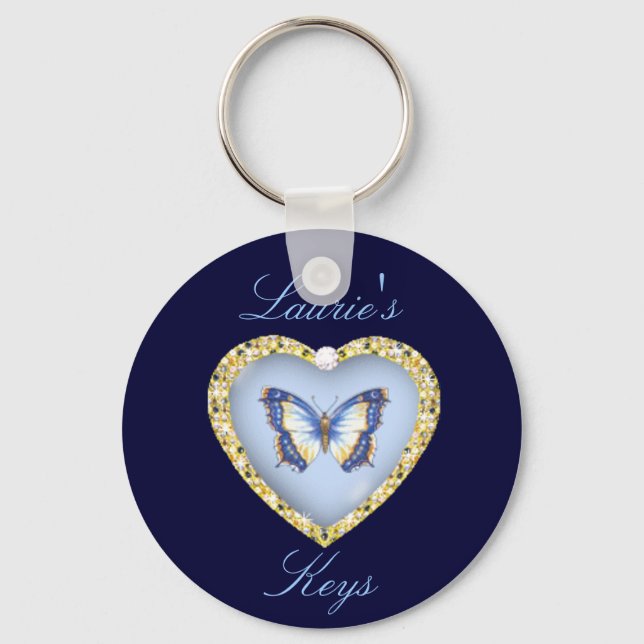 Personalized Butterfly Keychain (Front)