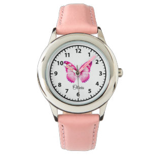 Personalized Butterfly Kids' Watch for Girls