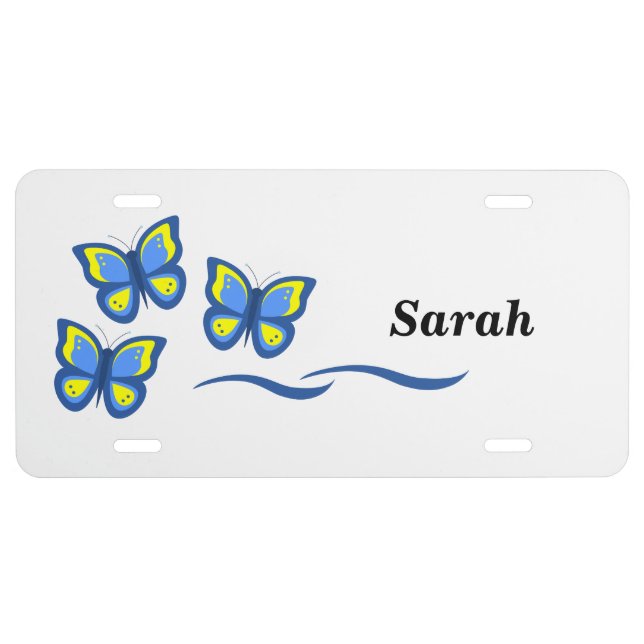 Personalized Butterfly License Plates (Front)