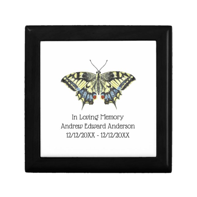 Personalized Butterfly Memorial Loss of Loved One Gift Box (Front)