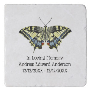 Personalized Butterfly Memorial Loss of Loved One Trivet