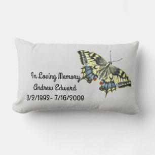 Personalized Butterfly Memorial Lumbar Pillow