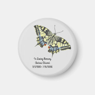 Personalized Butterfly Memorial Magnet