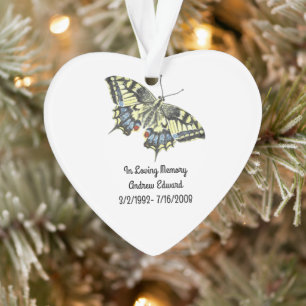 Personalized Butterfly Memorial Ornament