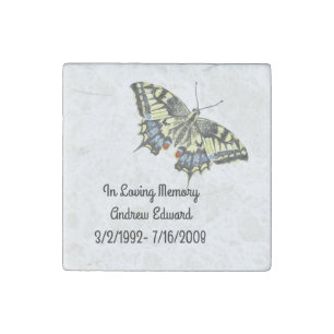 Personalized Butterfly Memorial Stone Magnet