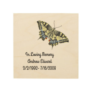 Personalized Butterfly Memorial Wood Wall Art