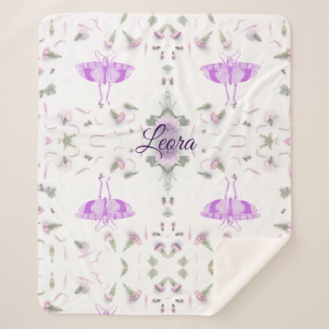 Personalized Butterfly Name Blanket (Front)