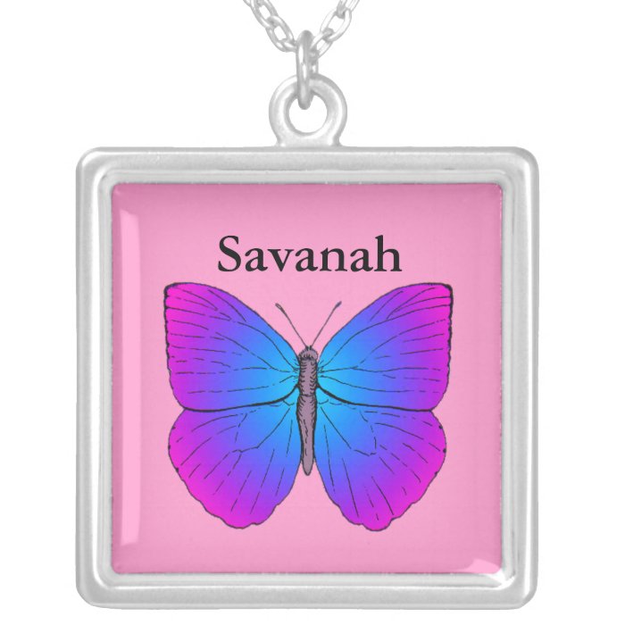 Personalized Butterfly Necklace ll