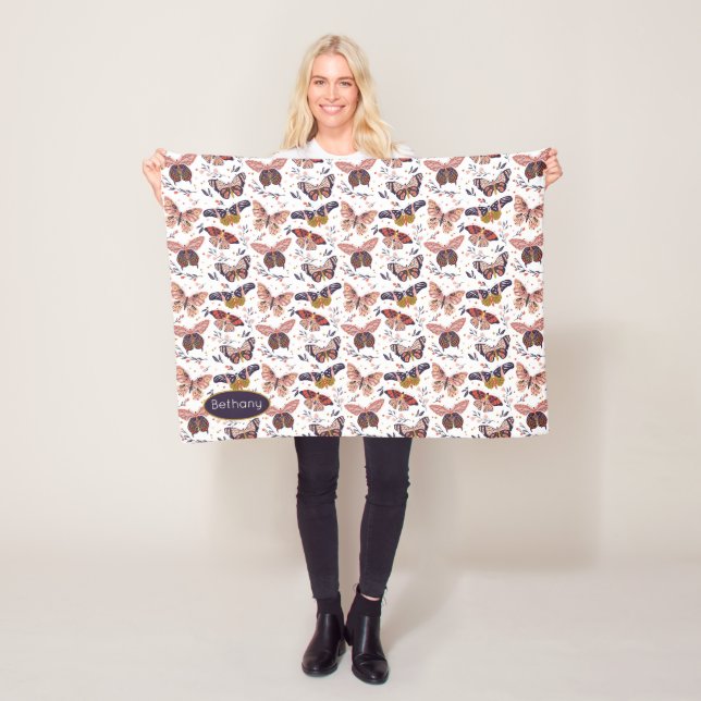 Personalized Butterfly Pattern Baby Blanket (In Situ)