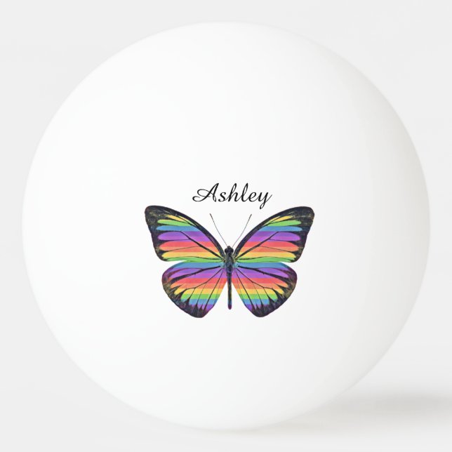 Personalized Butterfly Ping Pong Ball (Front)