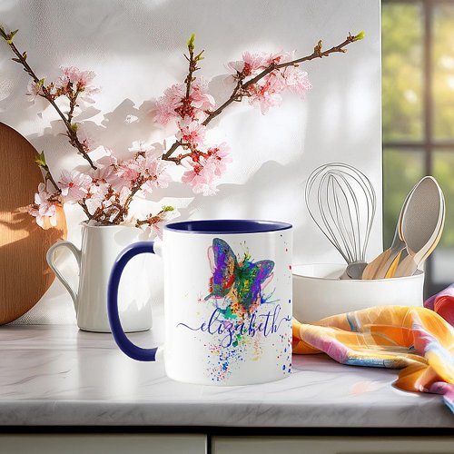 Personalized butterfly splatter Mug