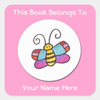 Personalized Butterfly Sticker