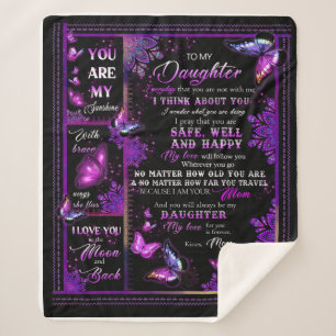 Personalized Butterfly To My Daughter Blanket