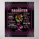 Personalized Butterfly To My Daughter From Mom Poster<br><div class="desc">Personalized Butterfly To My Daughter From Your Mom. Birthday Daughter Gifts From Mom,  gift Butterfly blanket,  Cozy Sherpa Fleece Blanket,  Christmas Gifts, </div>