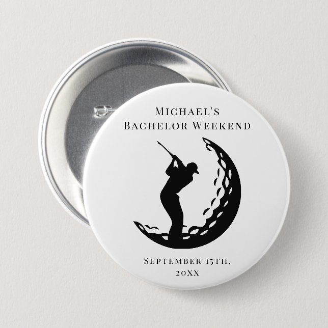 Personalized Button | Bachelor Golf Weekend (Front & Back)