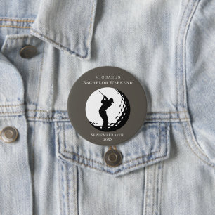 Personalized Button   Bachelor Golf Weekend