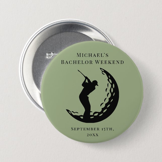 Personalized Button | Bachelor Golf Weekend (Front & Back)