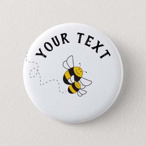 Personalized button for bumblebee baby shower