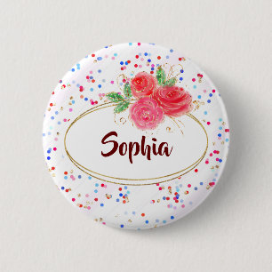 Personalized Buttons, custom Buttons, name Button
