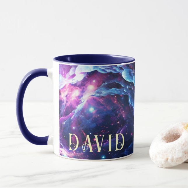 Personalized  Buy space-themed mugs online (With Donut)