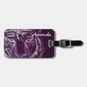 Personalized by name Tiger Design Luggage Tag