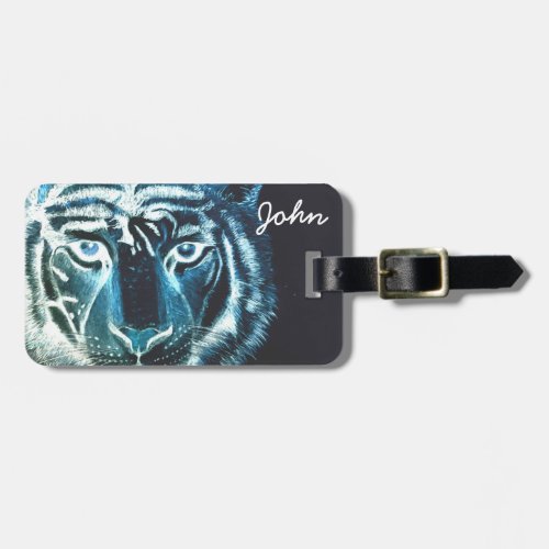 Personalized by name Tiger Design Luggage Tag