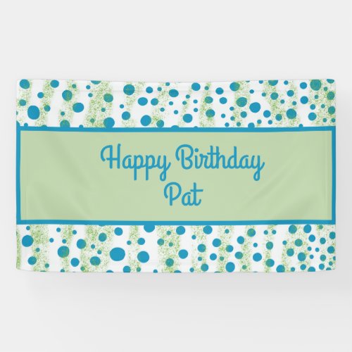 Personalized By the Sea Blue and Green  Banner