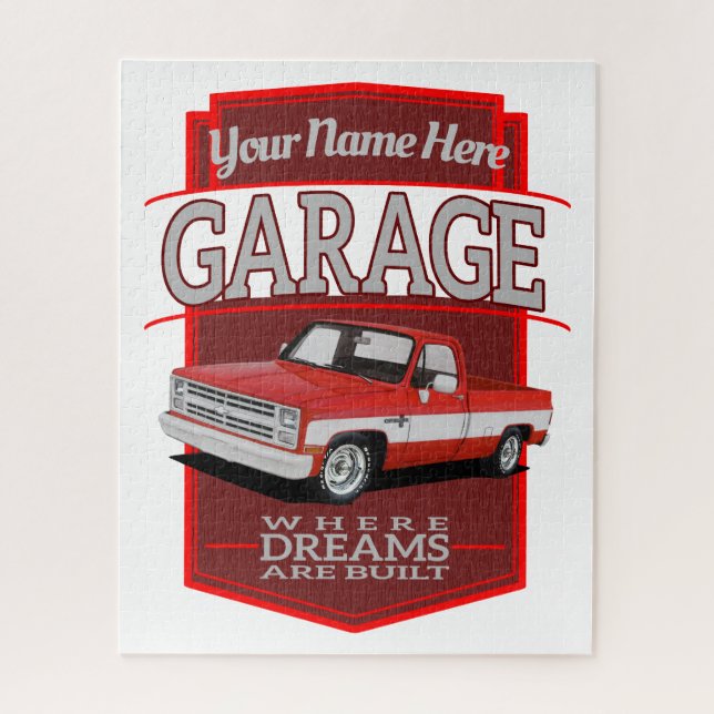 Personalized C10 Garage Jigsaw Puzzle (Vertical)