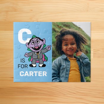 Personalized C Is For Count Von Count | Photo Jigsaw Puzzle by SesameStreet at Zazzle