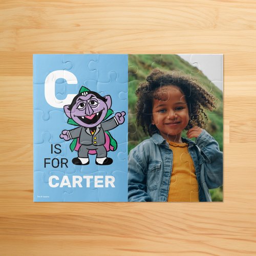 Personalized C is for Count von Count  Photo Jigsaw Puzzle