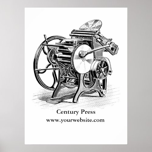 Personalized  CP letterpress  print shop poster