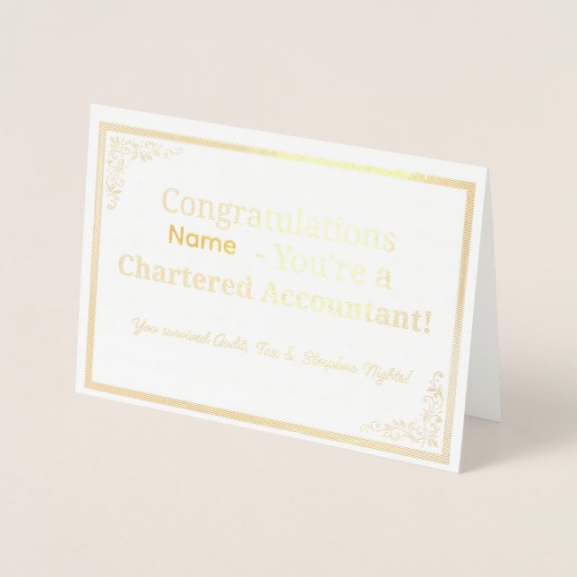 Personalized CA Congratulations Card  (Front)