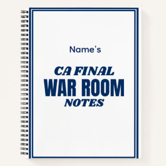 Personalized CA Final Notebook – Custom Name Study