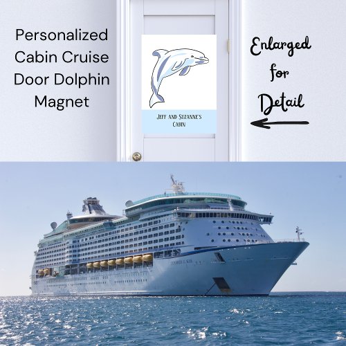 Personalized Cabin Cruise Door CUTE Dolphin  Magnet
