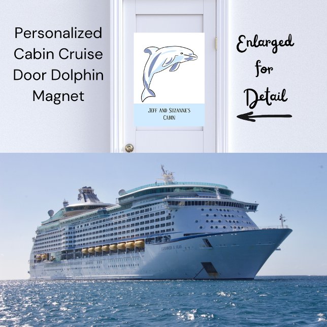Personalized Cabin Cruise Door CUTE Dolphin  Magnet (Personalized Cabin Cruise Door CUTE Dolphin Magnet)
