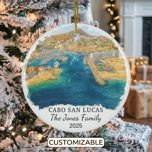 Personalized Cabo San Lucas Ornament, Mexico Ceramic Ornament (Creator Uploaded)