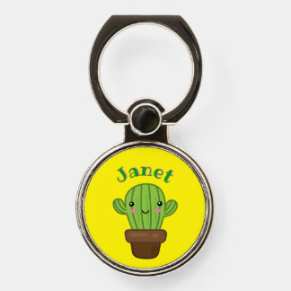 Personalized Cacti Phone Ring Stand