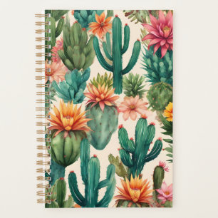 Personalized Cactus Art Print Planner