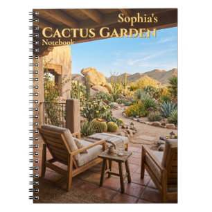 Personalized Cactus Garden Spiral Notebook