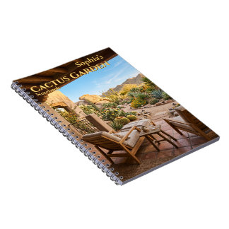 Personalized Cactus Garden Spiral Notebook