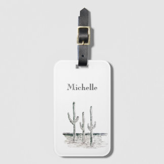 Personalized Cactus Luggage Tag