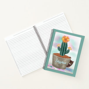 Personalized Cactus Saturday list Spiral Notebook