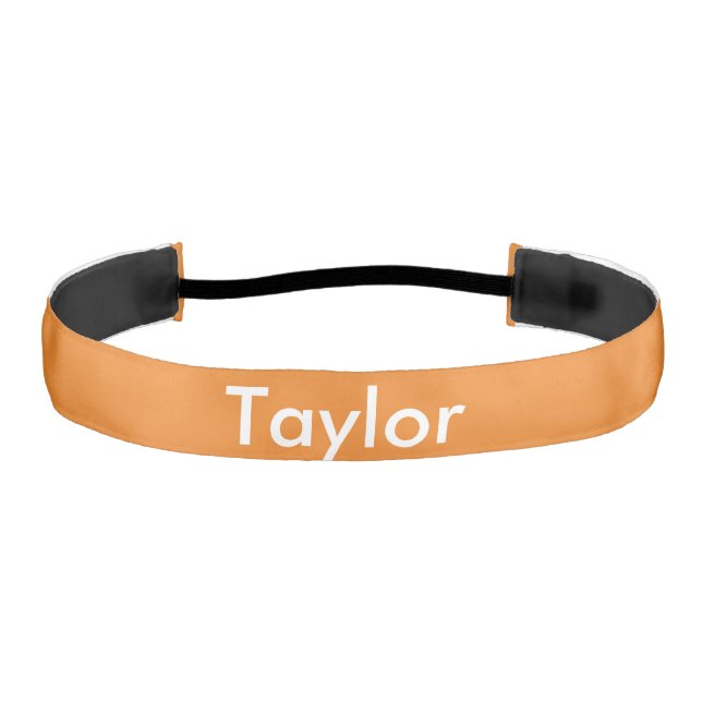 Personalized Cadmium Orange Athletic Headband (Front)