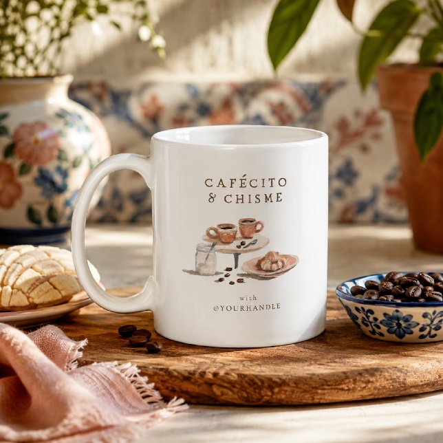 Personalized Cafecito & Chisme Coffee Mug (Creator Uploaded)