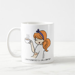 Personalized Caffeinated & Vaccinated Coffee Mug