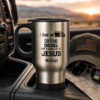 PERSONALIZED Caffeine Diesel And Jesus Grunge