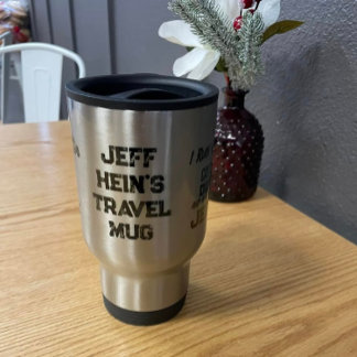 PERSONALIZED Caffeine Diesel And Jesus Grunge Travel Mug