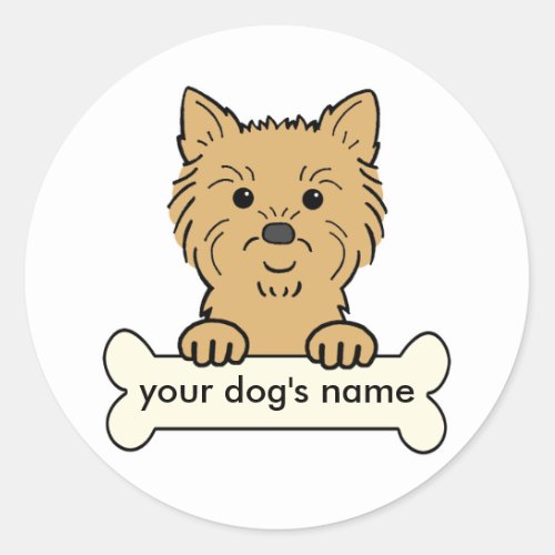 Personalized Cairn Terrier Classic Round Sticker