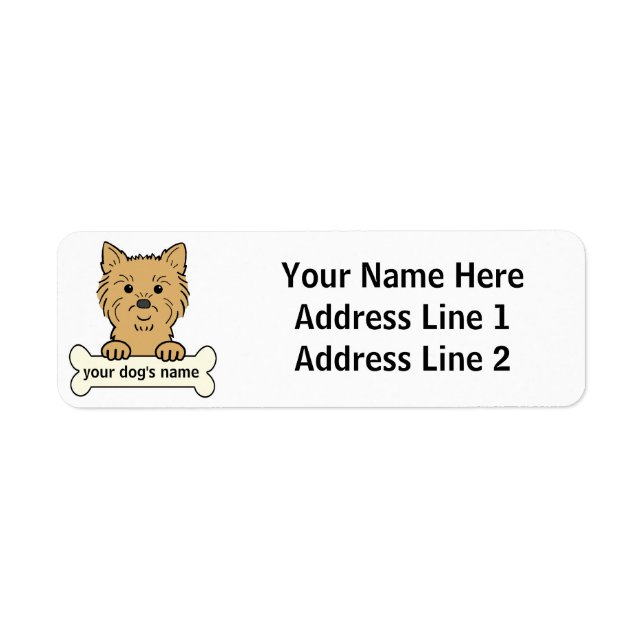 Personalized Cairn Terrier Label (Front)