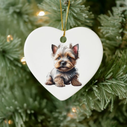 Personalized Cairn Terrier Puppy Ceramic Ornament